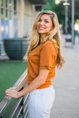 Brielle Ruffle Sleeve Top (Curvy)