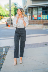 Denim Cargo Pants (Curvy)