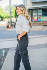 Denim Cargo Pants (Curvy)