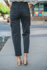Denim Cargo Pants (Curvy)