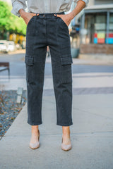 Denim Cargo Pants (Curvy)