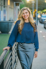 Collins Bubble Hem Top (Curvy)