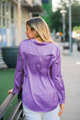 Olivia Polysatin Shirt (Mauve)