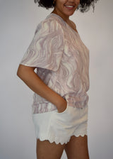 Faith Marble Off Shoulder Top