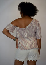 Faith Marble Off Shoulder Top