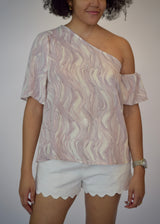Faith Marble Off Shoulder Top