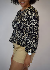 Riley Peplum Floral Top (Curvy)