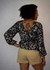 Riley Peplum Floral Top (Curvy)