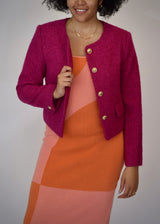 Samantha Round Neck Boucle Jacket