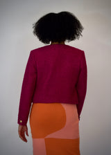 Samantha Round Neck Boucle Jacket