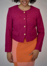 Samantha Round Neck Boucle Jacket