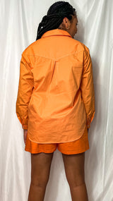 Olivia Button Down Shirt (Orange)