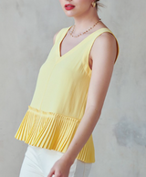 Bella Pleated Peplum Top