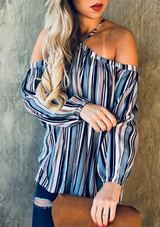 Sierra Off the Shoulder Top (blue)