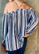 Sierra Off the Shoulder Top (blue)