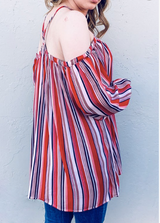 Sierra Off the Shoulder Top (Red)