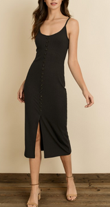 Sara Ribbed Knit Midi Dress | Final Sale