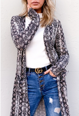 Snakeskin Print Duster