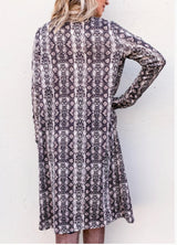 Snakeskin Print Duster
