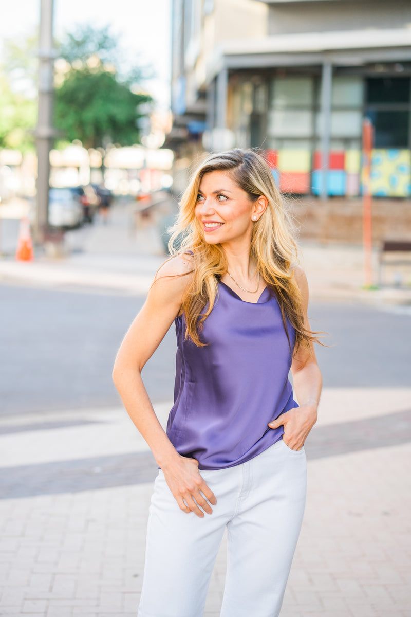 Emmy Cowl Tank (Mauve)