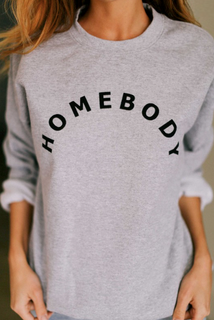 Homebody Graphic Sweatshirt - Gray | Final Sale